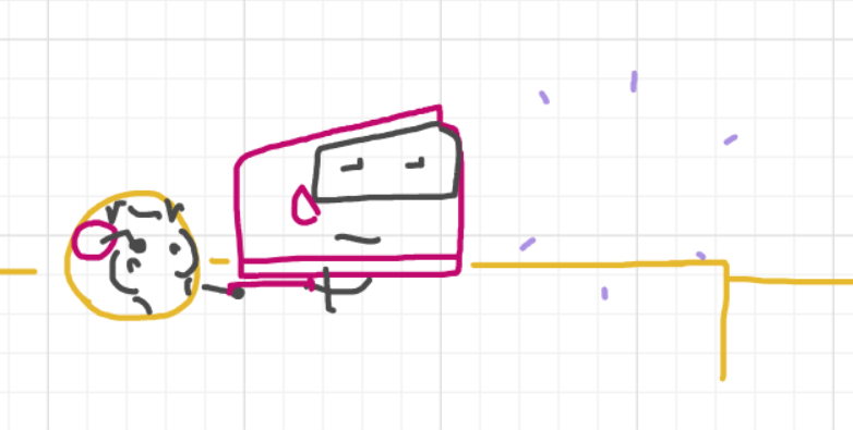 A panel from Running Duos, episode four of the Board Boards object show by Furretwalk/WalkingFurret.